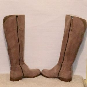 FRANCO SARTO Taupe Suede Caydee Boots Size 5